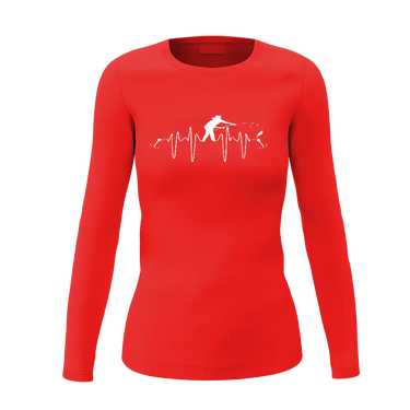 Fishing Heart Beat Women Long Sleeve Shirt